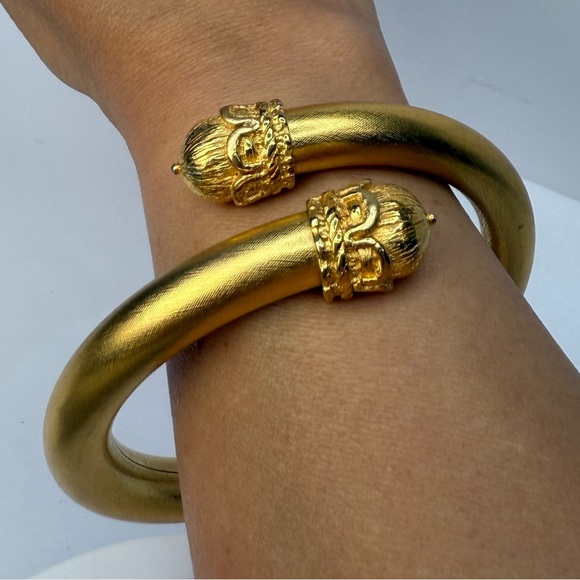 Vintage satin brushed gold bracelet - Picture 1 of 9